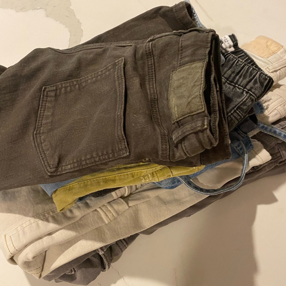 ADD ON FOR $13-$24 Zara jeans denim baby toddler paperbag waist wide leg